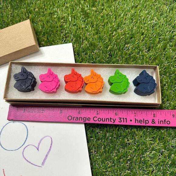 2/$24 Unicorn Popsicle Crayons (6), Kids Girls Unicorn Magical Whimsical Gift - Picture 6 of 9
